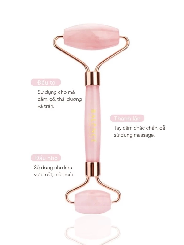 Thanh Lăn Massage Thạch Anh Nam Phi Balance Cao Cấp, Tuổi Đá Cao, Đạt Kiểm Định - Nâng Cơ - Trẻ Hoá / TẶNG OIL /