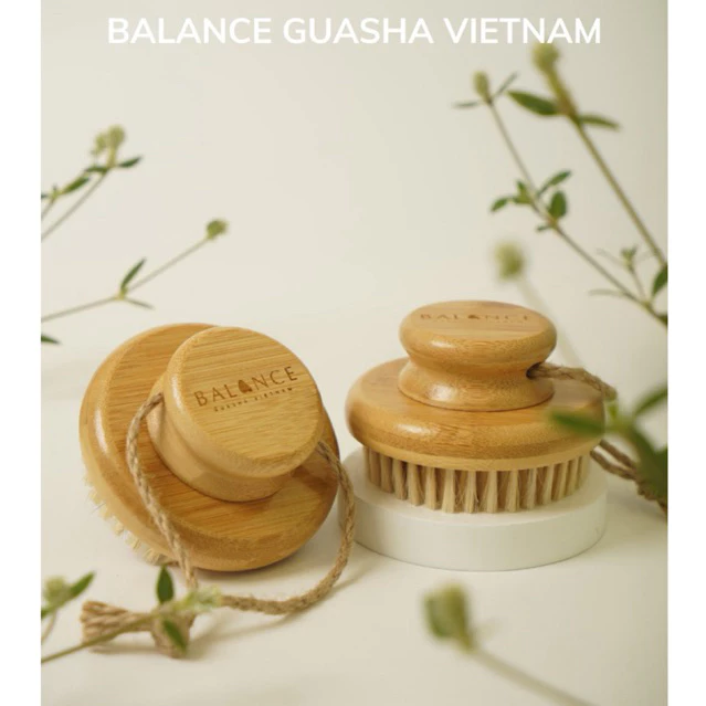 Bàn Chải Khô Body Ngắn BALANCE Giúp Tẩy Da Chết, Sáng Mịn Body - Chải Lông Tự Nhiên