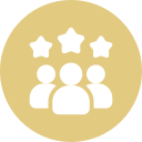 Icon representing customer-centered approach