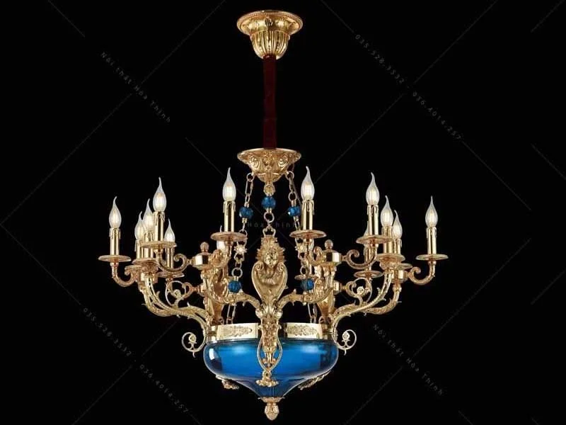 Đèn trang trí chùm đồng pha lê