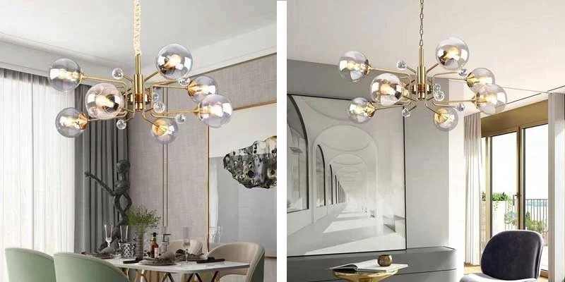 Đèn thả bàn ăn anson thủy tinh