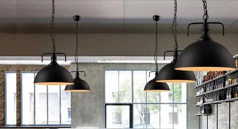 Đèn quầy bar thả trần - Đen thả trang trí quán cafe giá rẻ