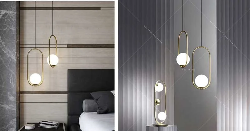 Đèn thả phòng ngủ mặt trăng HTDT-18 - Đèn thả trang trí phòng ngủ mặt trăng HTDT-18