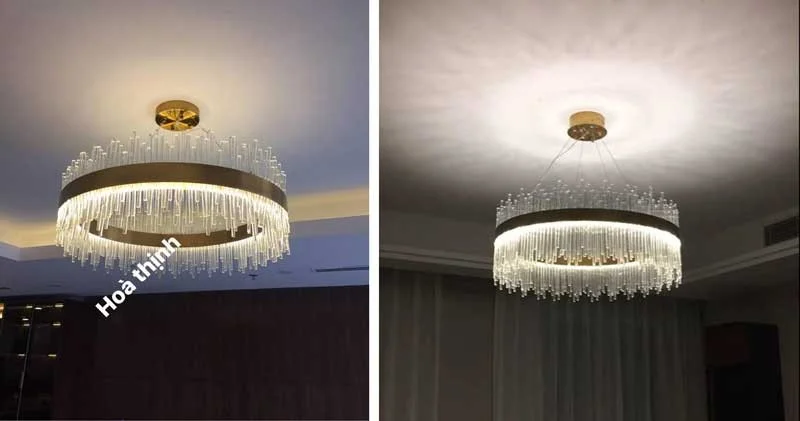 đèn chùm LED pha lê, đèn chùm pha lê cao cấp