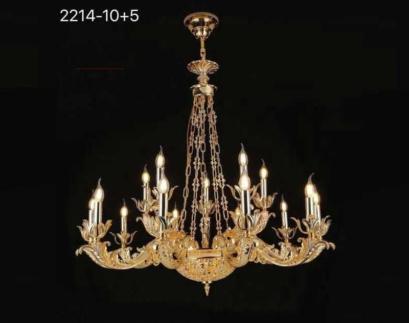 Đèn chùm pha lê nến phong cách hoàng gia - Đèn chùm nến trang trí pha lê