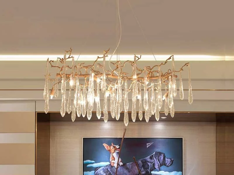 Đèn thả decor - Đèn chùm decor pha lê HTPL-22