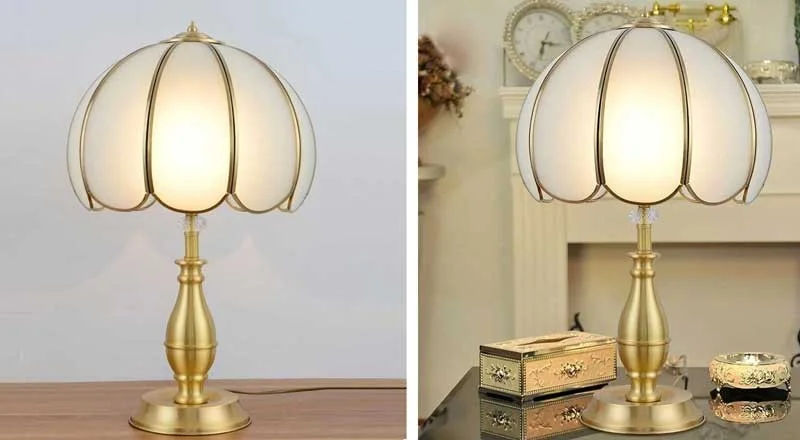 Đèn bàn decor trang trí đồng HT-41 - Đèn decor trang trí để bàn phòng ngủ