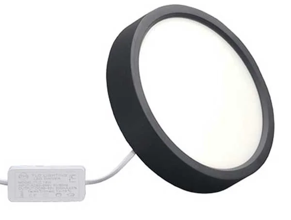 Đèn LED ốp trần 24w tròn vỏ đen 3 màu - Đèn LED áp trần 24w đen trang trí ban công