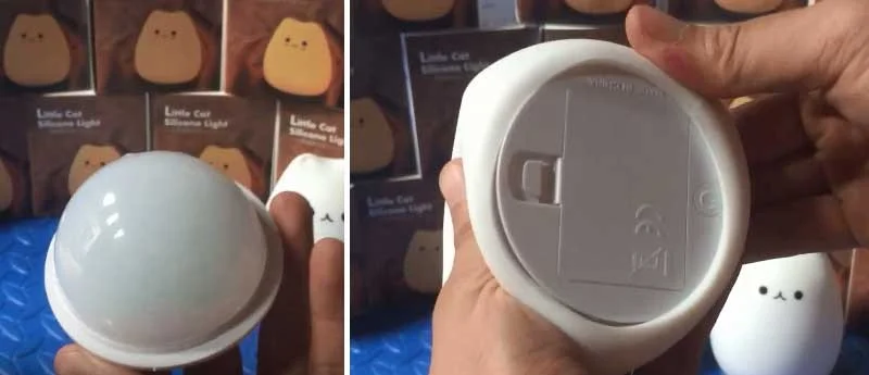 Cấu tạo đế đèn ngủ mini hình mèo