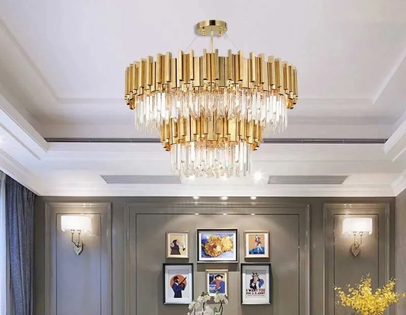 Đèn thả pha lê giá rẻ HTPL-11 - Đèn chùm thả trần pha lê HTPL-11