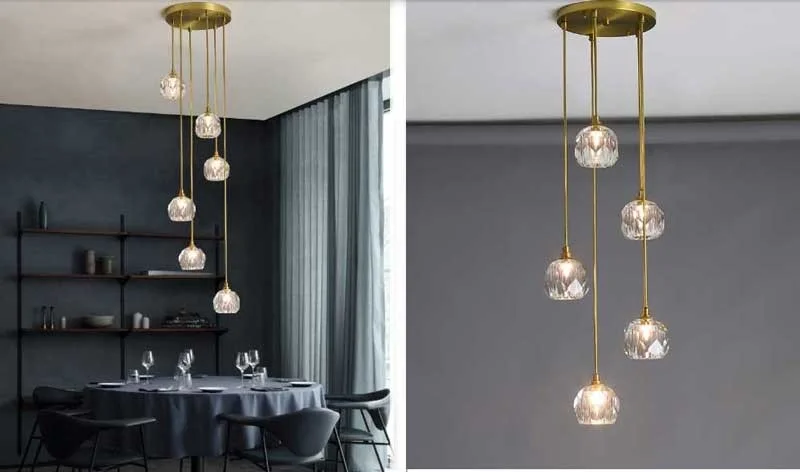 Đèn trang trí thả trần pha lê cao cấp HTPL-40 - Đèn thả pha lê giá rẻ HTPL-40