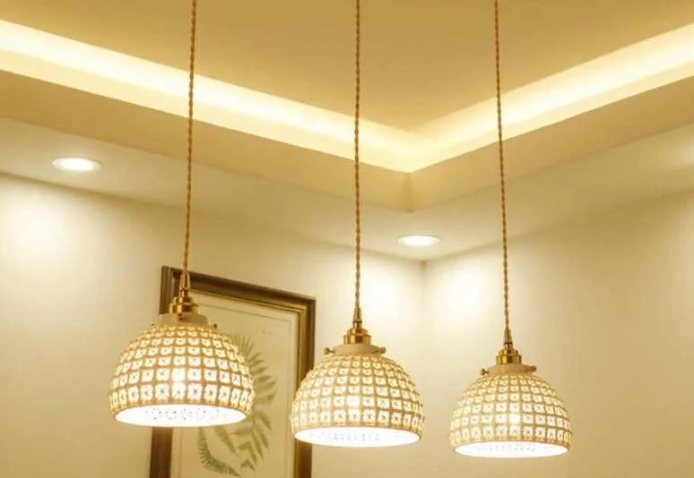 Đèn thanh thả văn phòng - Đèn văn phòng trang trí hình bán nghuyệt