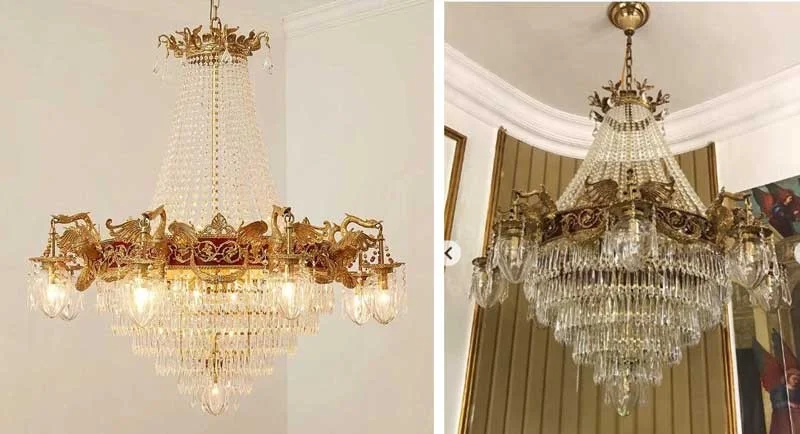 Đèn chùm kiểu hiện đại trang trí phòng khách cao cấp HT-67