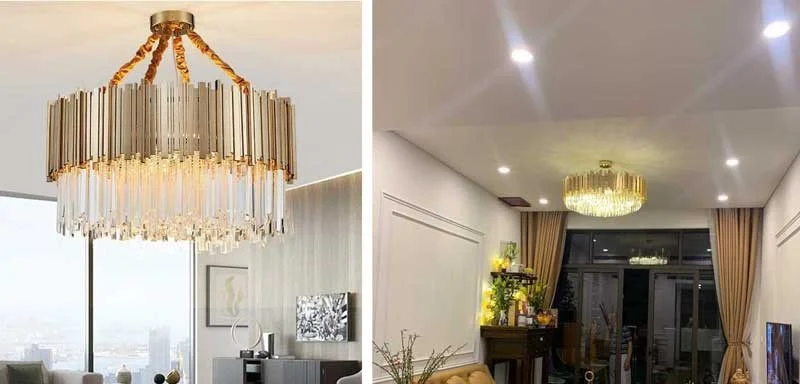 Đèn chùm phòng khách hiện đại - Đèn chùm phòng khách hiện đại HTPL-12