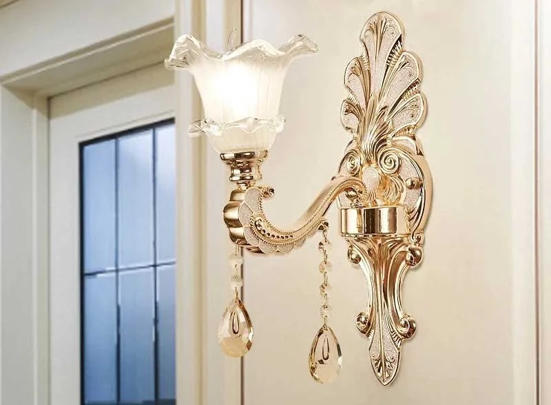 Đèn treo tường cổ điển giá rẻ hoa ly đơn - Đèn ngủ treo tường cổ điển hoa ly