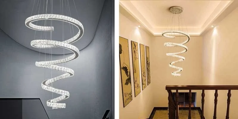 đèn thả thông tầng cầu thang