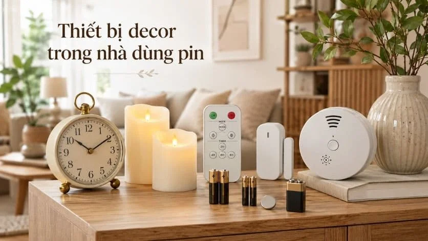 Thiết bị decor trong nhà dùng pin: chọn đúng loại cho từng món