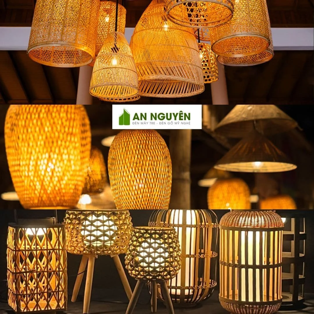 Xu hướng sử dụng đèn mây tre đan giá rẻ hiện nay