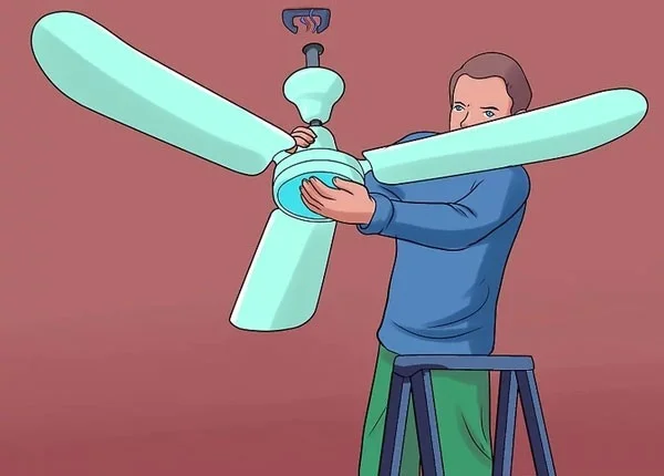 cách tháo quạt trần