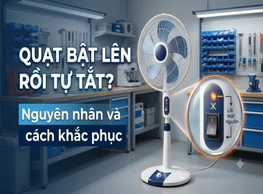 Quạt bật lên rồi tự tắt – Nguyên nhân và cách khắc phục