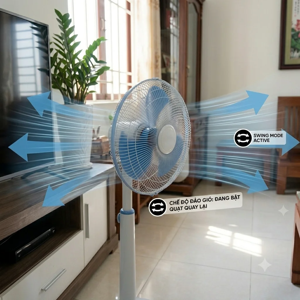 Cách khắc phục quạt không đảo gió
