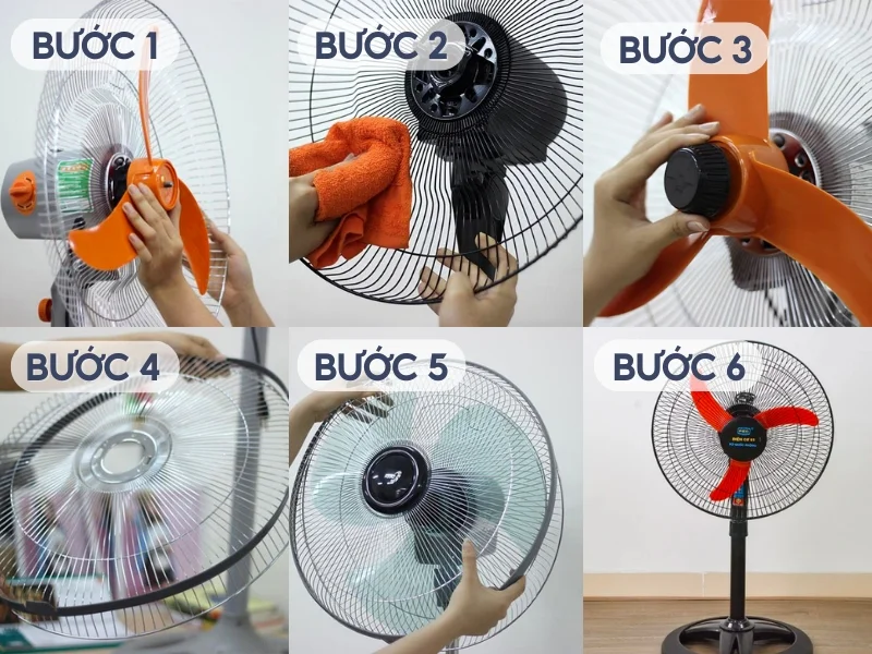 Vệ sinh trục quay quạt điện