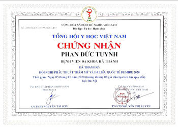 Hội thảo da liễu và thẩm mỹ nội khoa 2020 tại Hà Nội (CME Bs Tuynh)