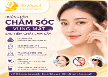 Hướng dẫn chăm sóc vùng mặt sau tiêm chất làm đầy