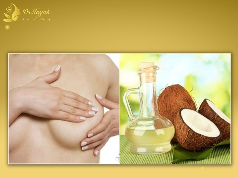 Massage vòng 1 bằng dầu dừa tự nhiên