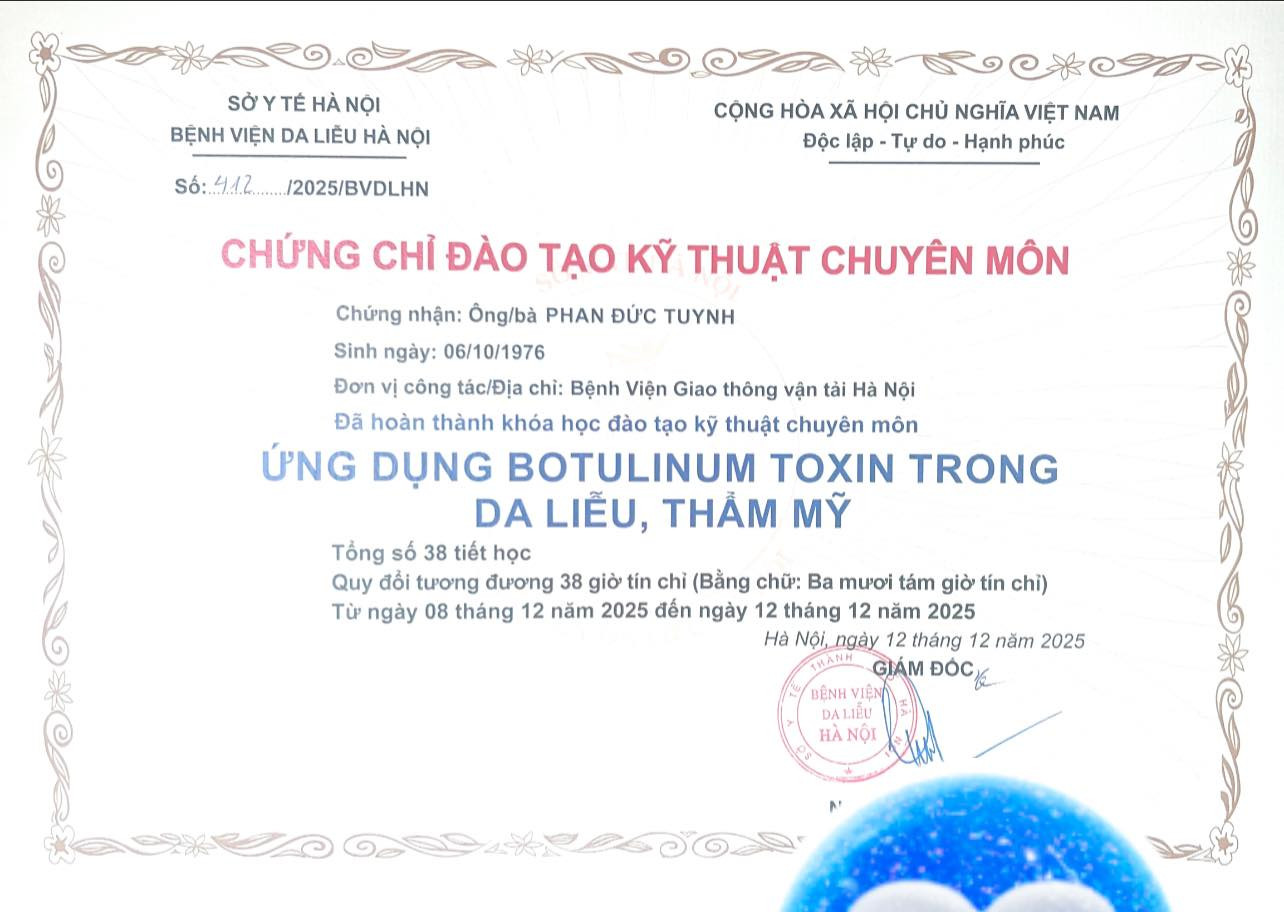 Ứng dụng Botulinum trong da liễu thẩm mỹ (CME đào tạo liên tục của Bs Tuynh)