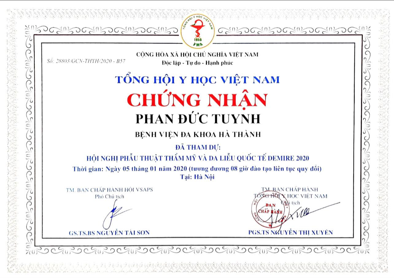 Hội thảo da liễu và thẩm mỹ nội khoa 2020 tại Hà Nội (CME Bs Tuynh)