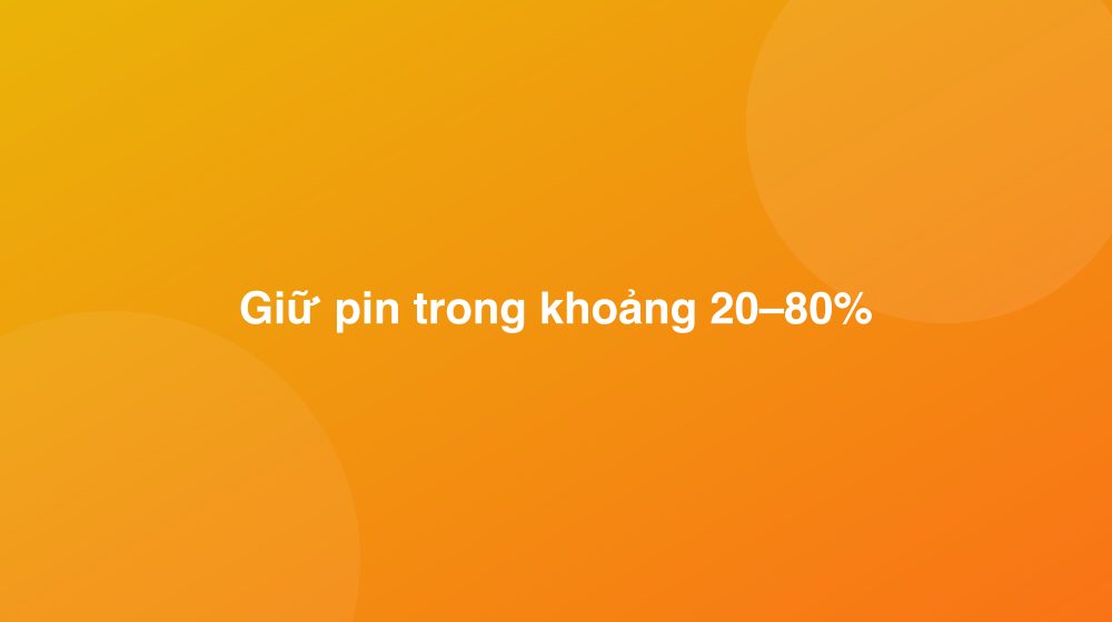 Keep it between 20–80%