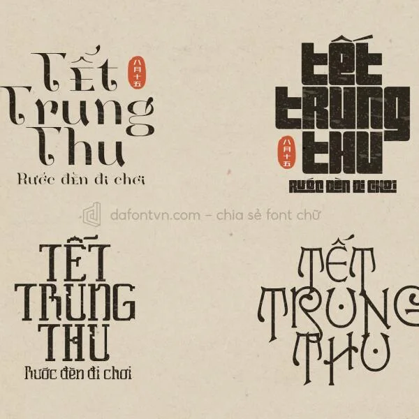 Tải 8 font Việt Hóa thích hợp làm trung thu, cổ trang