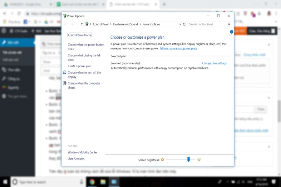 Click Choose what the power buttons does