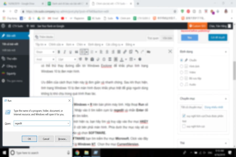 Tổ hợp phím Windows + R