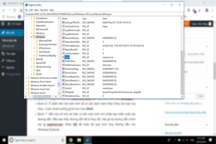 Tìm thư mục Shell