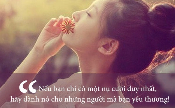 STT hay về nụ cười yêu thương