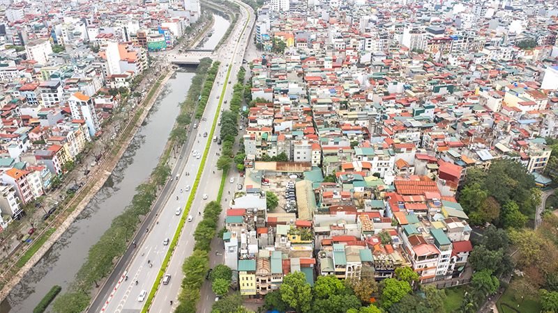 Bản đồ quy hoạch phân khu đô thị H2-1 Hà Nội, khu đất ký hiệu C1 tại ngã tư Đào Tấn – đường Bưởi được xác định chức năng đất cây xanh đô thị và đất hỗn hợp.