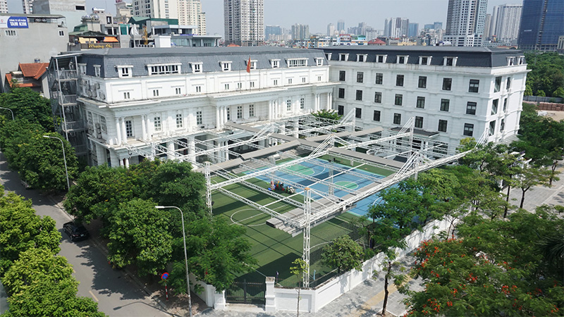sự kết nối thuận tiện giữa các tòa chung cư The Flame Vine, The Wisteria và trường học Archimedes Academy tại Hinode Royal Park
