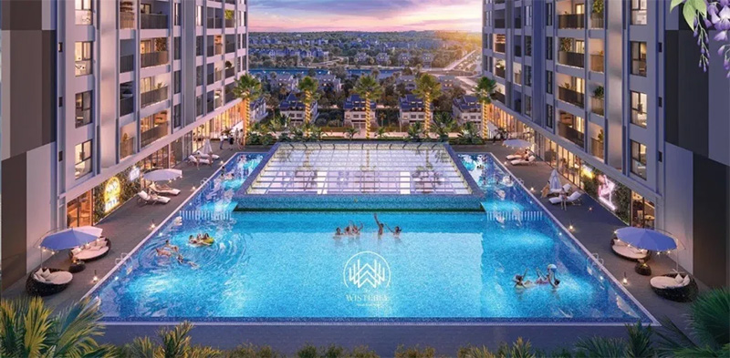 Góc thư giãn với tầm nhìn Panorama rộng mở từ căn hộ cao cấp The Wisteria, mang đến trải nghiệm sống đặc quyền và riêng tư cho cộng đồng cư dân thượng lưu.