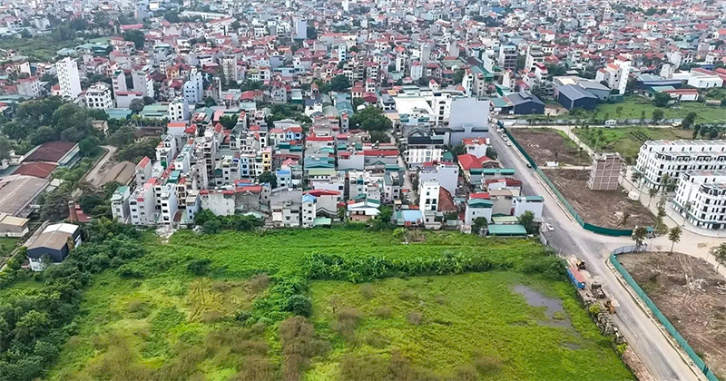 toàn cảnh khu đất xây dựng nhà ở xã hội tại Đức Thượng
