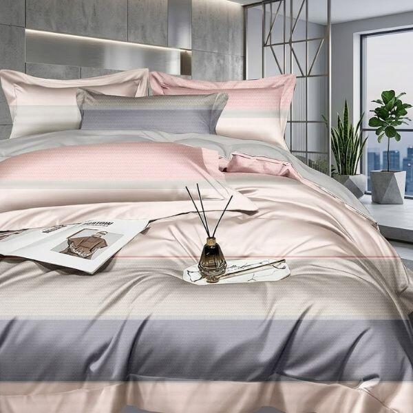 premium-lyocell-bedding-set-in-beige-plaid-design-4