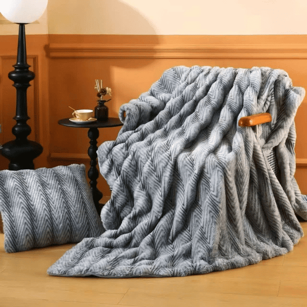 faux rabbit fur sofa throw blanket 4