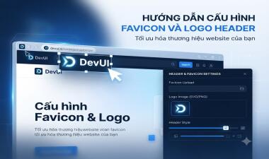 Hướng dẫn cấu hình Favicon và Logo header