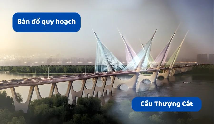 Vị trí và bản đồ quy hoạch cầu Thượng Cát: Cây cầu thứ 6 bắc qua sông Hồng