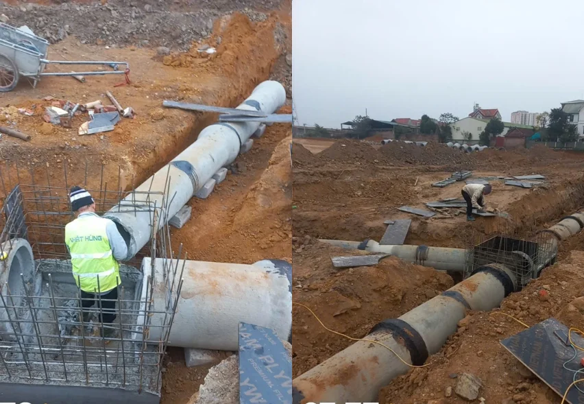 Thi công gia công thép ván khuôn hố ga