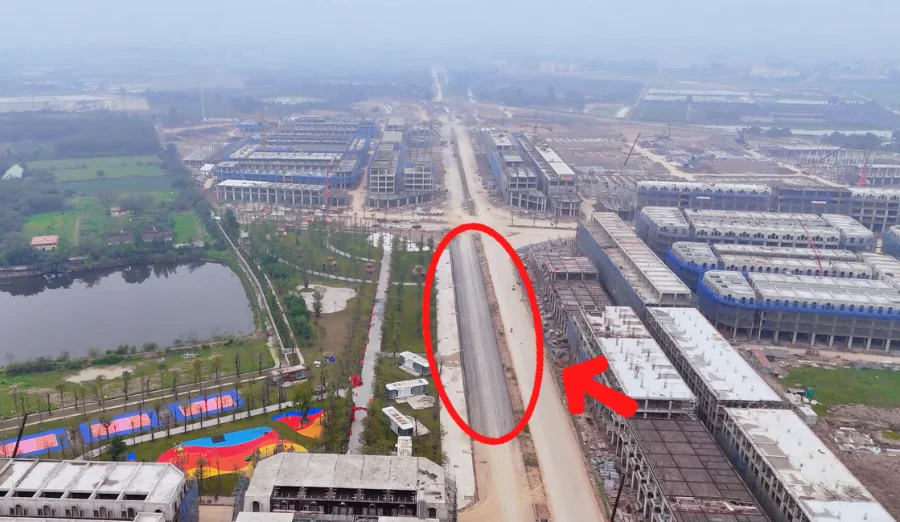 Tiến độ hạ tầng giao thông kết nối dự án