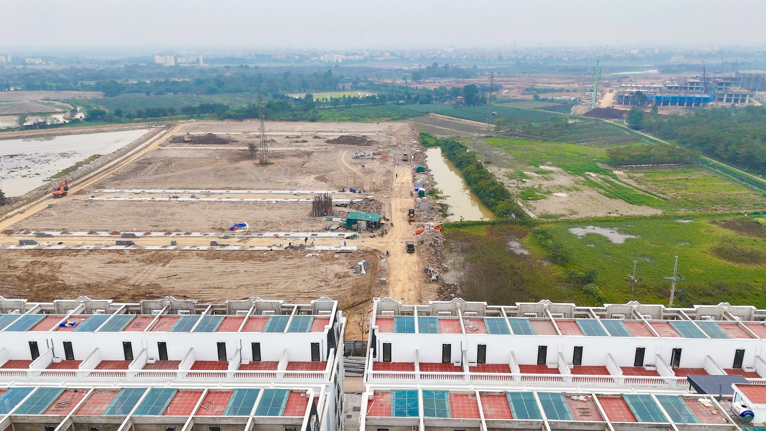 Tiến độ khu đất tái định cư liền kề dự án