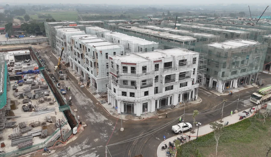 Tiến độ thi công phân khu Hừng Đông