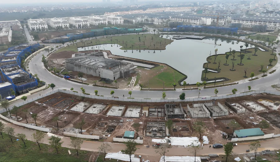 view triệu đô biệt thự ven hồ hinode royal park